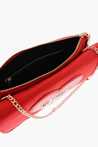 LOVE Bag with Chain Shoulder Strap and Heart Charm