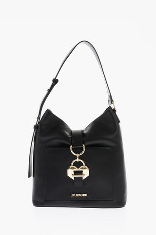 LOVE Maxi Front Pocket Faux Leather Shoulder Bag