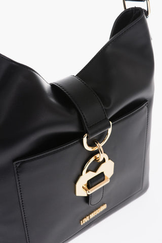 LOVE Maxi Front Pocket Faux Leather Shoulder Bag