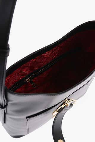 LOVE Maxi Front Pocket Faux Leather Shoulder Bag