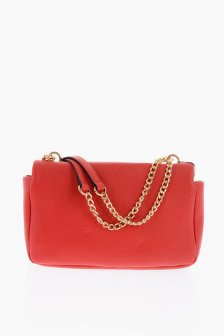 LOVE Pebbled Faux Leather Shoulder Bag with Gold Logo