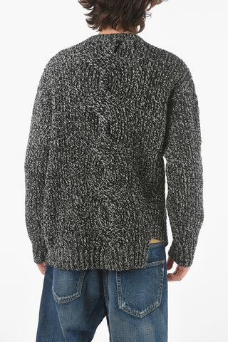 Crewneck Cashmere Blend Asymmetric Jumper