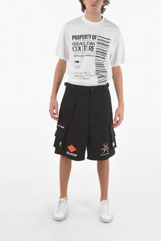 Embroidered GAMER Cargo Shorts With Patches