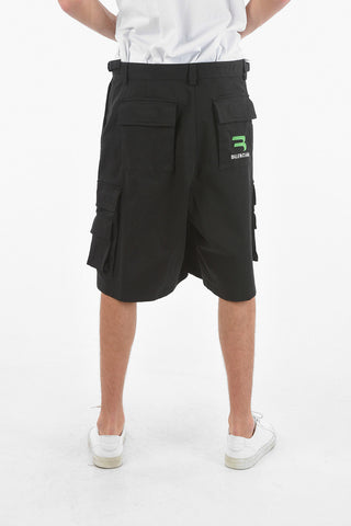 Embroidered GAMER Cargo Shorts With Patches