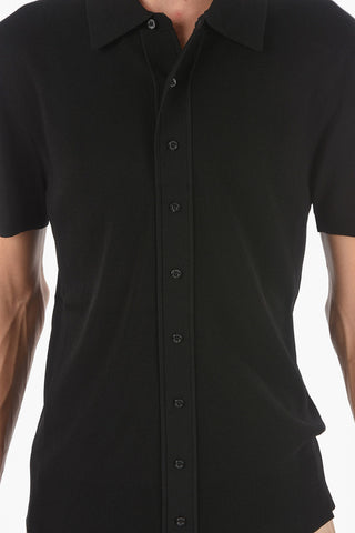Stretchy Short Sleeved Slim Fit Shirt