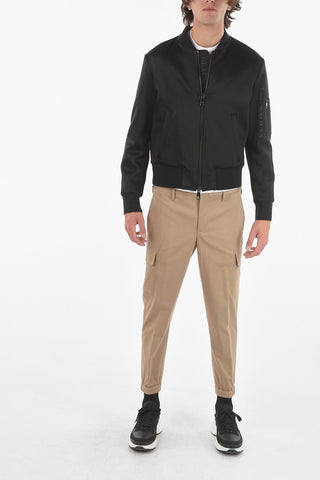 Side Logoed MILITARY Skinny Fit Bomber