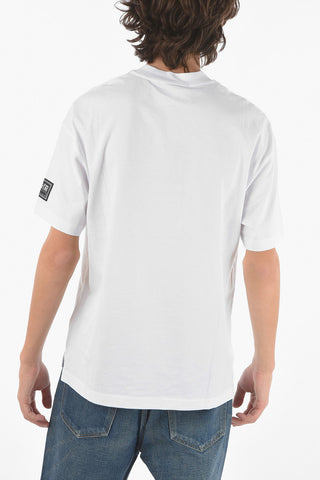 COUTURE Crew Neck Printed Logo Cotton T-Shirt