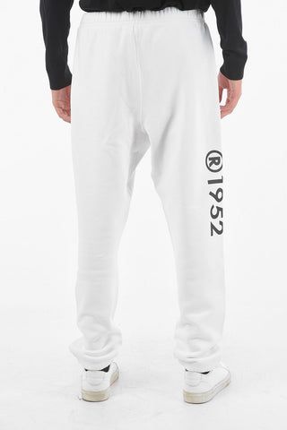 GENIUS Pantaloni Jogger in Cotone Felpato con Stampa Logo in Letterig