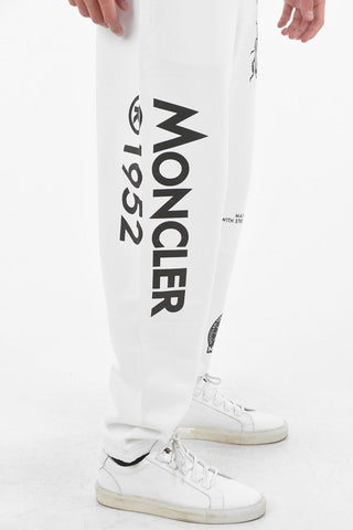 GENIUS Pantaloni Jogger in Cotone Felpato con Stampa Logo in Letterig