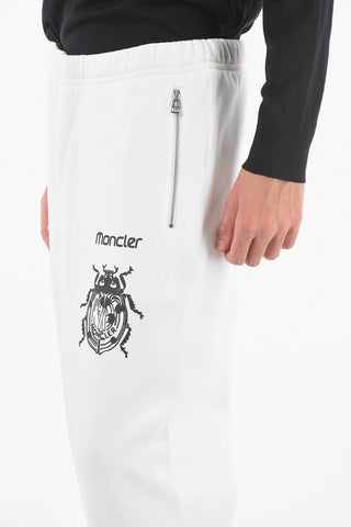 GENIUS Pantaloni Jogger in Cotone Felpato con Stampa Logo in Letterig