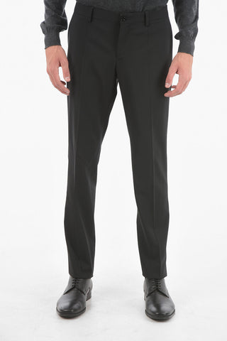 Stretchy Virgin Wool Tailored Pants