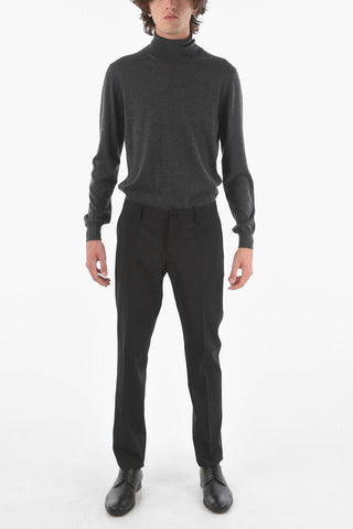 Stretchy Virgin Wool Tailored Pants