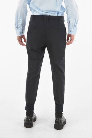 Low Waist Slim Fit TRAVEL Pants with Cuff Ankle