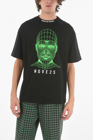 T-shirt Stampata NOVE 25 Girocollo Con Logo Ricamato