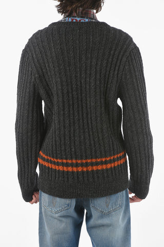 Lamb Wool V-neck Sweater