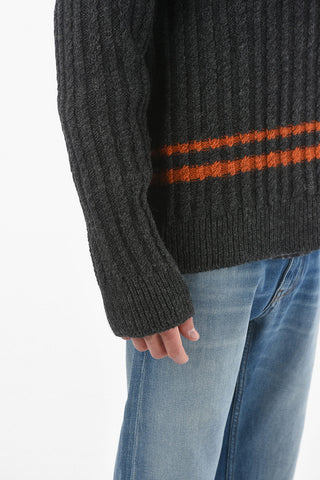 Lamb Wool V-neck Sweater