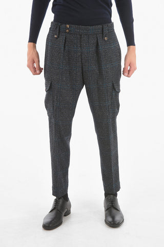 Cashmere SUPER 100's Wool-blend Cargo Pants