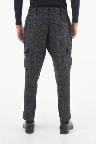 Cashmere SUPER 100's Wool-blend Cargo Pants