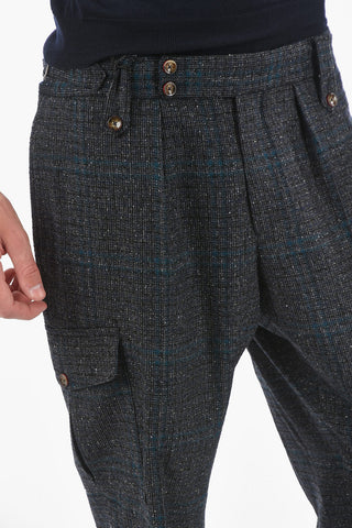 Cashmere SUPER 100's Wool-blend Cargo Pants
