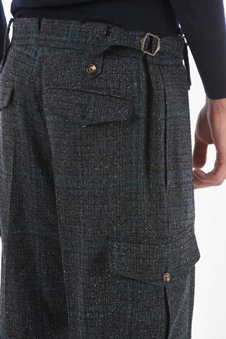 Cashmere SUPER 100's Wool-blend Cargo Pants