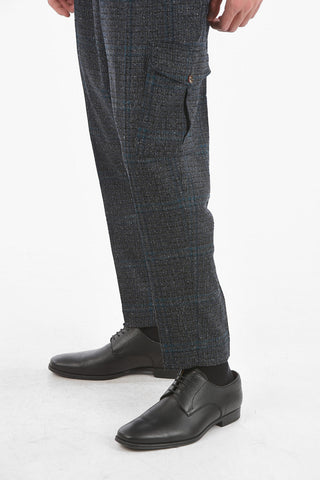 Cashmere SUPER 100's Wool-blend Cargo Pants