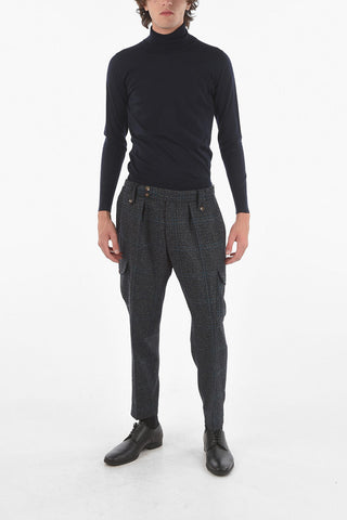 Cashmere SUPER 100's Wool-blend Cargo Pants