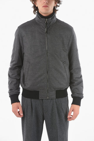 Bomber Trapuntato in Lana Vergine Reversibile