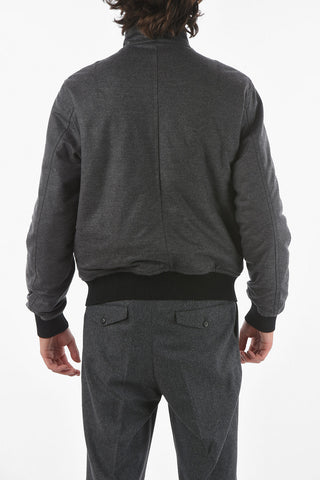 Bomber Trapuntato in Lana Vergine Reversibile