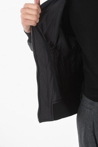Bomber Trapuntato in Lana Vergine Reversibile