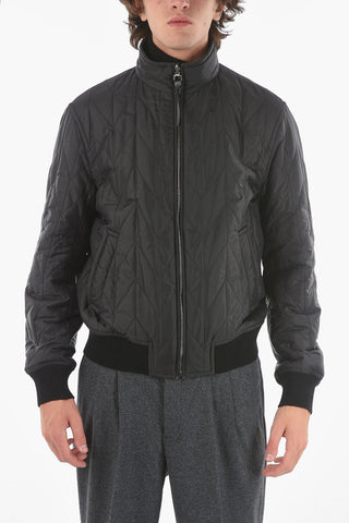 Bomber Trapuntato in Lana Vergine Reversibile