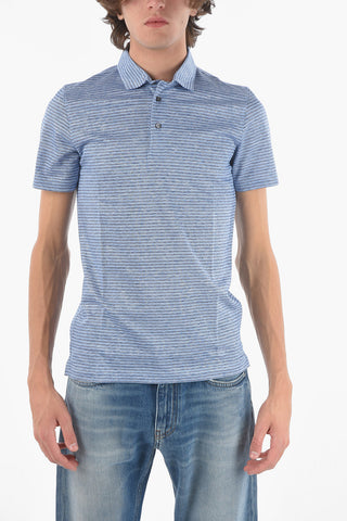 Awning Striped Cotton Blend Polo
