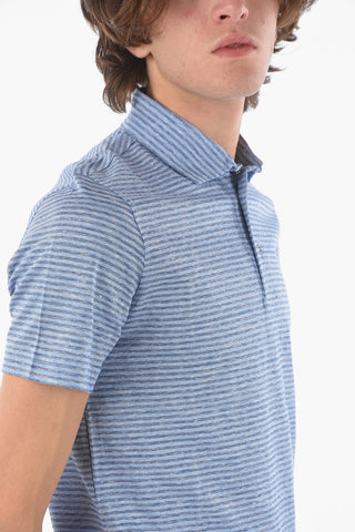Awning Striped Cotton Blend Polo