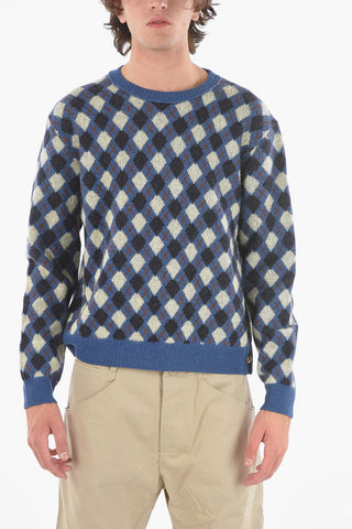 Merin Wool Crewneck Argyle Sweater