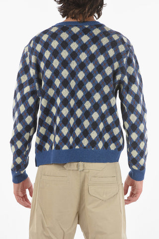 Merin Wool Crewneck Argyle Sweater
