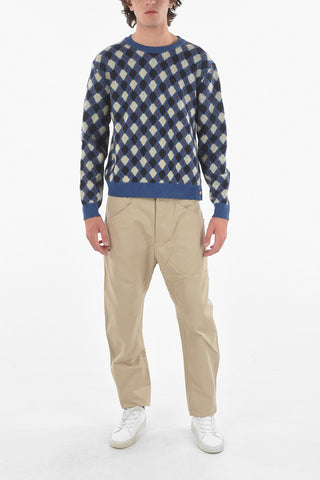Merin Wool Crewneck Argyle Sweater