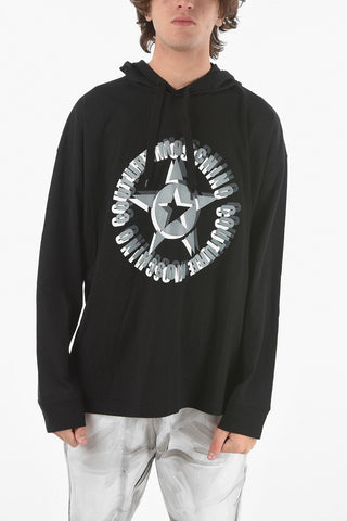COUTURE! Felpa Hoodie in Cotone con Stampa Logo