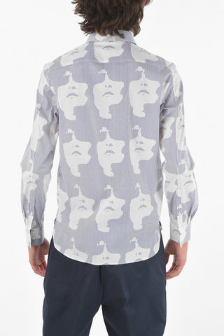 Striped Long Sleeved GRAPHIC FACE Shirt
