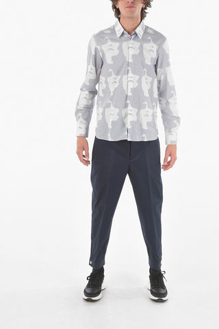Striped Long Sleeved GRAPHIC FACE Shirt