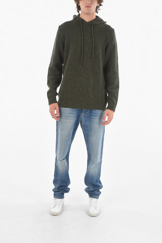Stretchy Wool Blend Hoodie