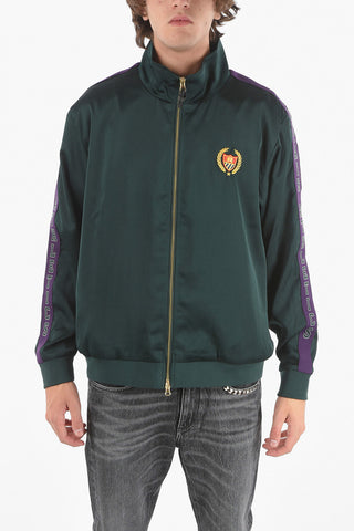 Logoed Band Satin Mock Neck Sweatshirt