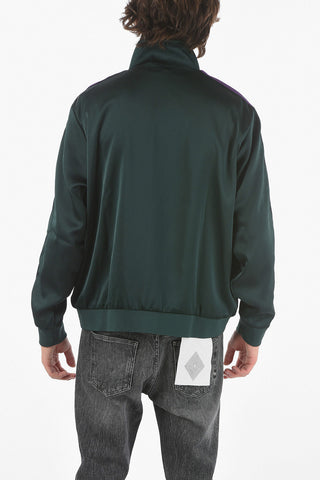 Logoed Band Satin Mock Neck Sweatshirt
