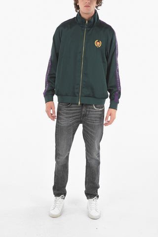 Logoed Band Satin Mock Neck Sweatshirt