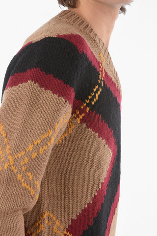 Wool Cashmere Blend V-neck Jumper