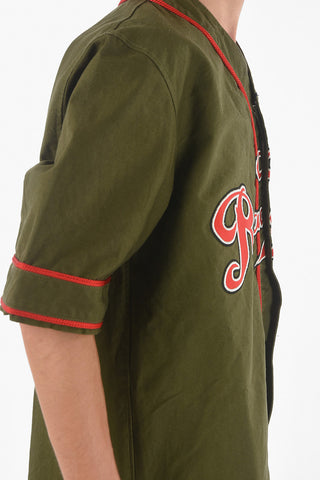 T-Shirt Baseball Con Logo Ricamato