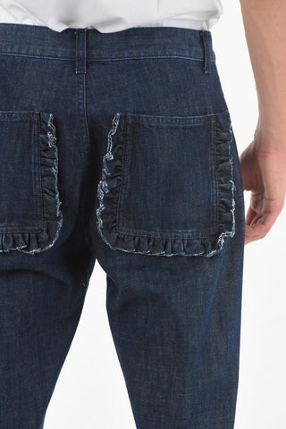 Cuffed Straight Fit Jeans