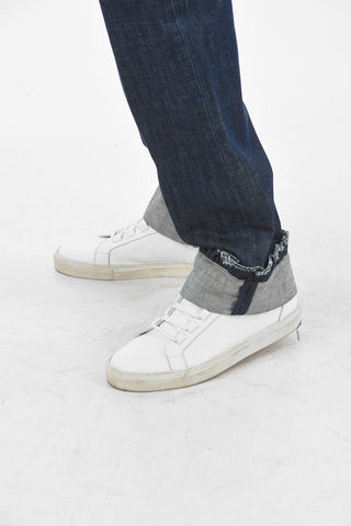 Cuffed Straight Fit Jeans