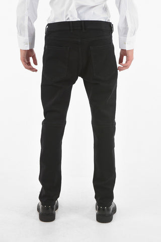 Jeans Skinny Fit in Denim Distressed con Passanti