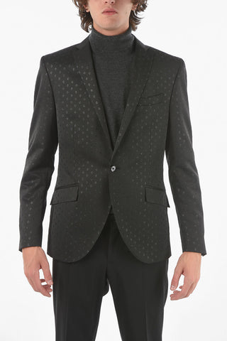 CC COLLECTION lined Single Breasted Blazer with Glitter Details