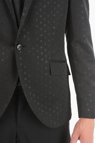 CC COLLECTION lined Single Breasted Blazer with Glitter Details