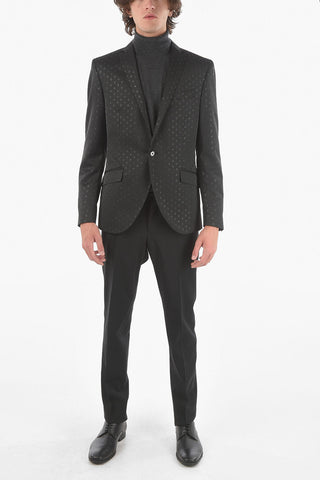 CC COLLECTION lined Single Breasted Blazer with Glitter Details